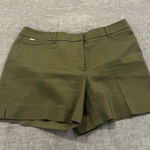Olive green shorts from White House Black Market. Worn once or twice. No tags.